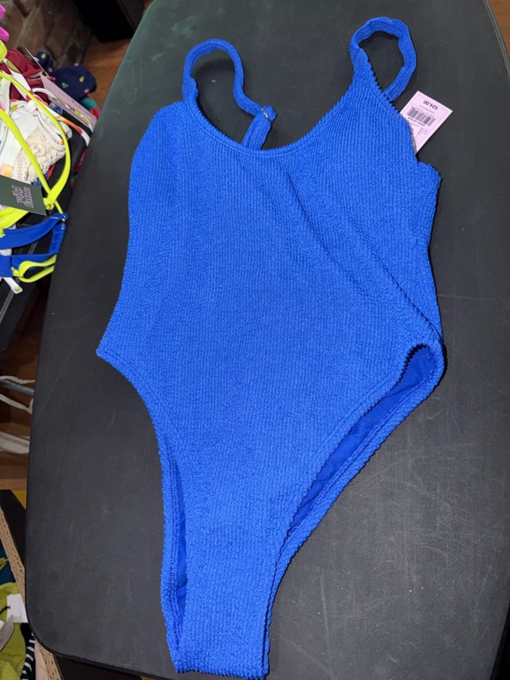 Target Royal Blue Textured One-Piece Swimsuit